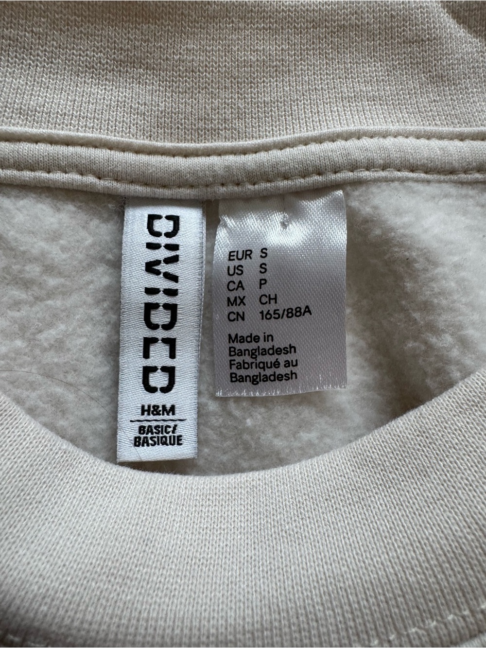 Divided by H&M Cropped Crewneck Sweatshirts - Black & Cream - Picture 4 of 5